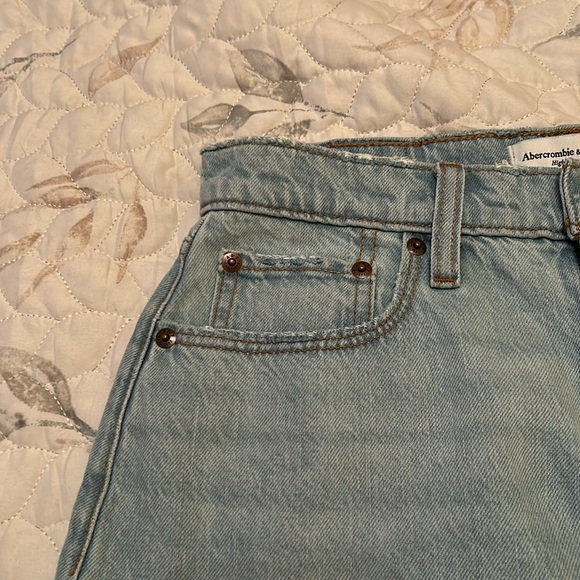 Abercrombie & Fitch Blue Mini Skirt Casual Denim - Picture 2 of 8